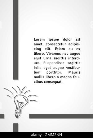 Infographies sombre ampoule gris Illustration de Vecteur