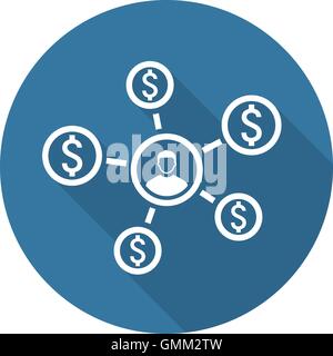 L'icône de l'impôt sur le revenu. Concept d'entreprise. Modèle plat. Illustration de Vecteur