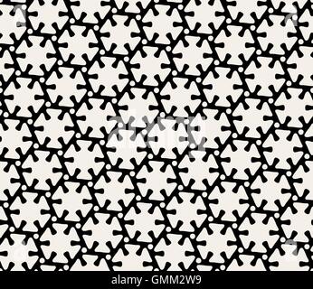 Seamless Vector Floral Motif arrondi Cercle hexagonal Illustration de Vecteur