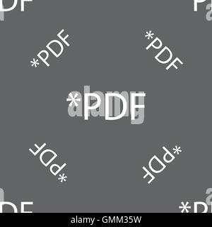 Icône de document fichier PDF. Télécharger bouton pdf. Symbole d'extension de fichier PDF. Motif transparente sur un fond gris. Vector Illustration de Vecteur