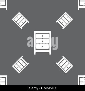 L'icône table de signe. Motif transparente sur un fond gris. Vector Illustration de Vecteur