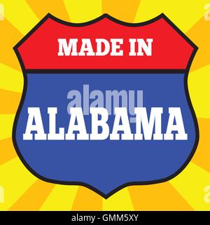 Faites en Alabama Shield Illustration de Vecteur