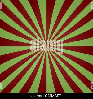 Rouge Vert vintage fond rayé Illustration de Vecteur