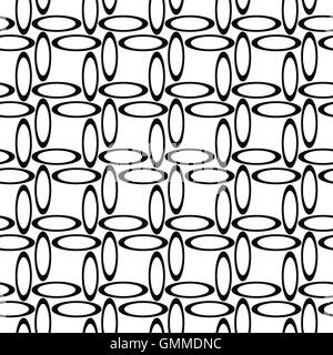 Noir blanc motif ellipse parfaite Illustration de Vecteur