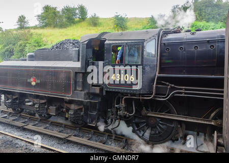 La classe 4 43106 LMS Ivatt Severn Valley Railway Locomotive Bridgnorth Shropshire en Angleterre Banque D'Images