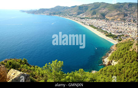 Littoral et plage de la ville de Alanya Turquie Banque D'Images