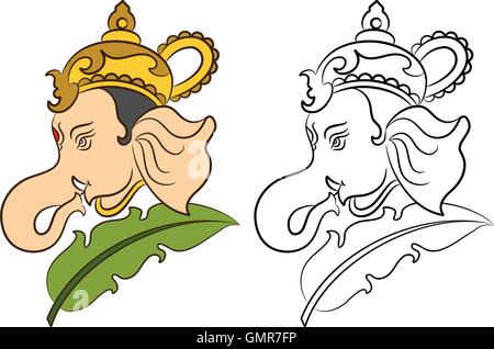 Ganesha le seigneur de La Sagesse Illustration de Vecteur