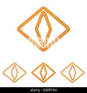 Logo Orange cat eye set design Illustration de Vecteur