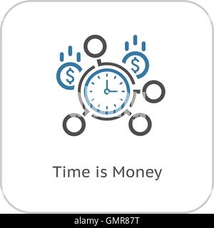 L'icône de gestion du temps. Modèle plat. Illustration de Vecteur