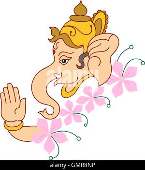 Ganesha le seigneur de La Sagesse Illustration de Vecteur