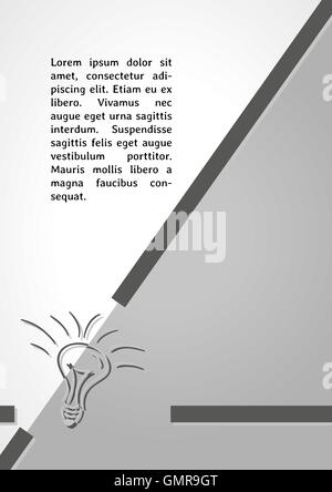 Infographies sombre ampoule gris Illustration de Vecteur