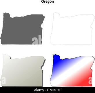 Jeu de carte de l'Oregon Illustration de Vecteur