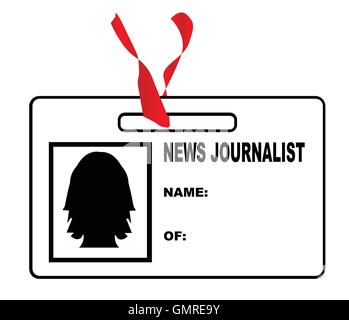 Carte d'identité Actualités Journalsit Illustration de Vecteur