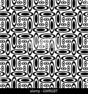 Schéma de répétition ellipse monochrome Illustration de Vecteur