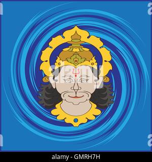 Hanuman le singe (Monkey) Hindou Dieu Illustration de Vecteur