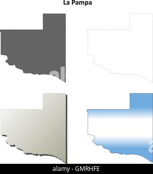 La Pampa carte muette set Illustration de Vecteur