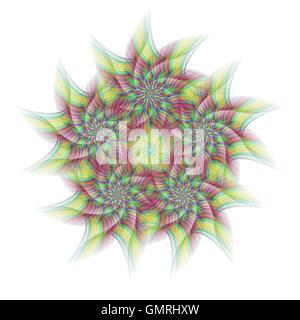 Colorful abstract fractal design star circulaire Illustration de Vecteur