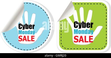 Vente Cyber Monday, modèle de conception de l'inscription. Cyber lundi promotions concept. Vector illustration Illustration de Vecteur