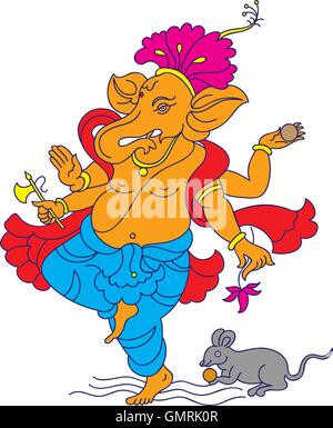 Ganesha le seigneur de La Sagesse Illustration de Vecteur