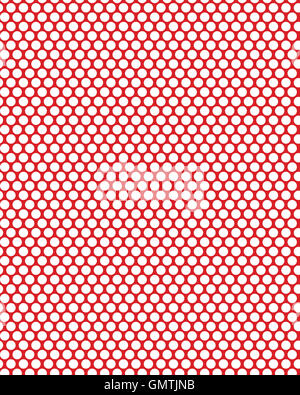 Points blancs sur fond rouge Banque D'Images