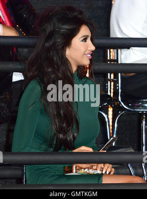 Au cours de la vivre Chloe Khan final du Celebrity Big Brother, à Elstree Studios, Londres. Banque D'Images