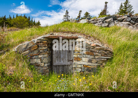 Une cave à légumes à Elliston, Terre-Neuve et Labrador, Canada. Banque D'Images