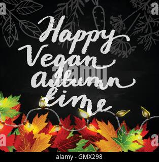 Tableau sur les feuilles d'automne Illustration de Vecteur