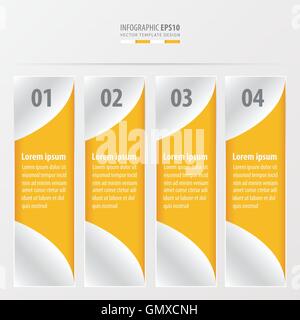 Présentation de la courbe de couleur jaune style Illustration de Vecteur