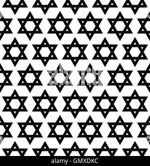 Motif hexagramme monochrome transparente Illustration de Vecteur