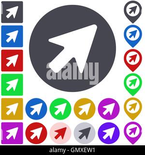 Curseur couleur icon set Illustration de Vecteur