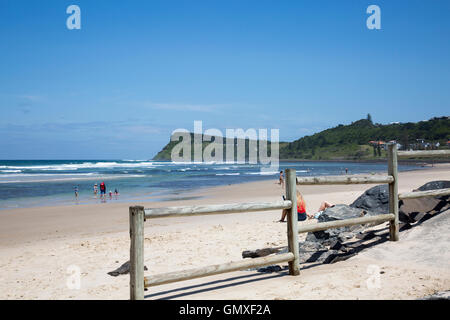 Seven mile beach à la ville de Lennox Head sur la côte de Nouvelle-Galles du sud , Australie Banque D'Images