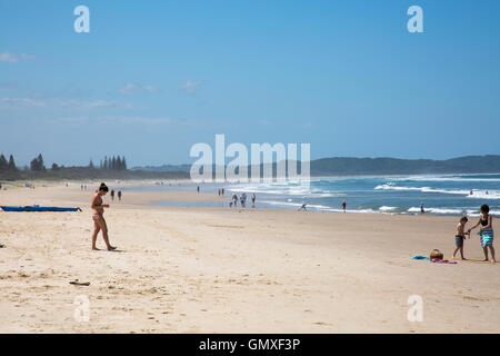 Seven mile beach à la ville de Lennox Head sur la côte de Nouvelle-Galles du sud , Australie Banque D'Images