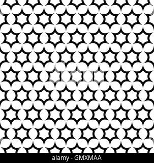 Répétez l'étoile noir et blanc Illustration de Vecteur