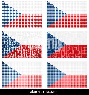 République tchèque en mosaïque . Illustration de Vecteur