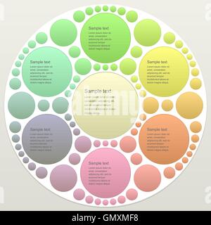 Six morceau business template design infographies Illustration de Vecteur