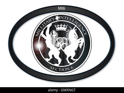 MI6 Badge ovale Illustration de Vecteur