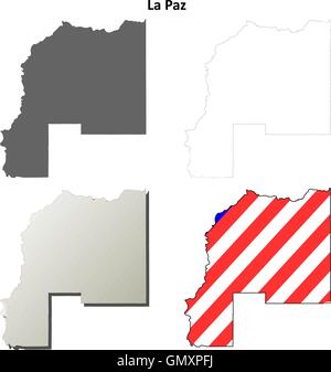 La Paz County, Arizona contour plan set Illustration de Vecteur