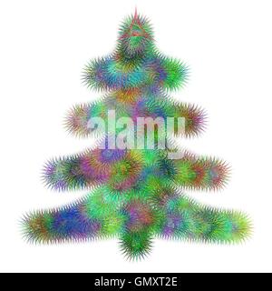 Résumé de l'arbre de Noël stylisé fractal design Illustration de Vecteur