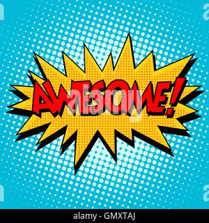 Magnifique texte rétro bulle de bande dessinée Illustration de Vecteur