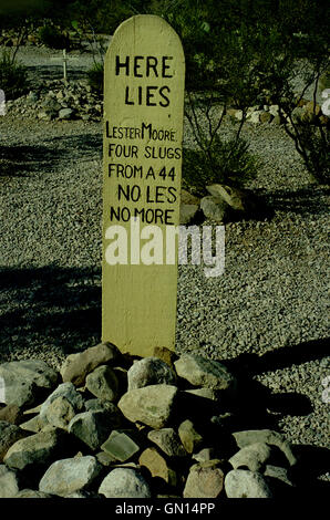 Grave en cimetière de boot hill brian mcguire tombstone Banque D'Images