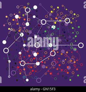 Arrière-plan de la communication et de la molécule. Design graphique utile pour votre conception. Vector Illustration Illustration de Vecteur
