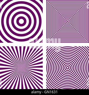 Motif à rayures violet set d'arrière-plan Illustration de Vecteur