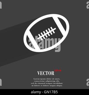 Symbole américain de football télévision web design moderne avec grande ombre et de l'espace pour votre texte. Vector Illustration de Vecteur