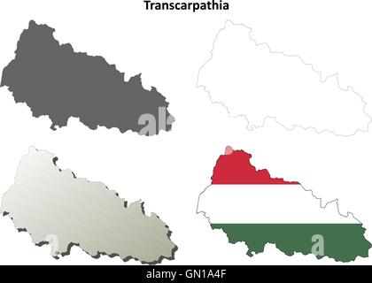Transcarpatie carte muette set - version hongroise Illustration de Vecteur