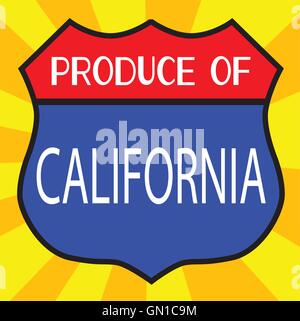 Produire de la Californie Shield Illustration de Vecteur