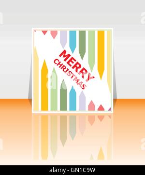 Maison de vacances Carte vectorielle, Joyeux Noël, Bonne Année Illustration de Vecteur