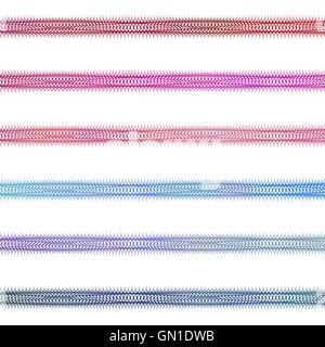 Diviseur de ligne ornement coloré set design Illustration de Vecteur