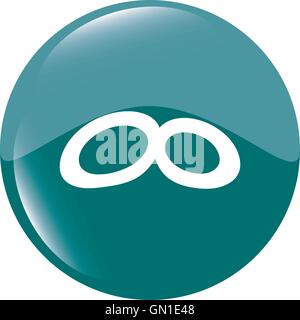 Masque abstrait signe sur l'icône web, bouton web isolated on white vector illustration Illustration de Vecteur