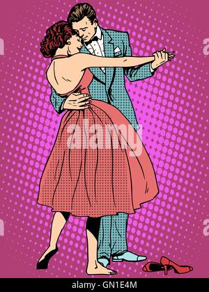 Les amateurs de danse de mariage homme et femme Illustration de Vecteur