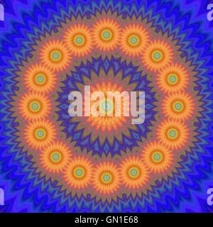 Abstract flower design orange Illustration de Vecteur